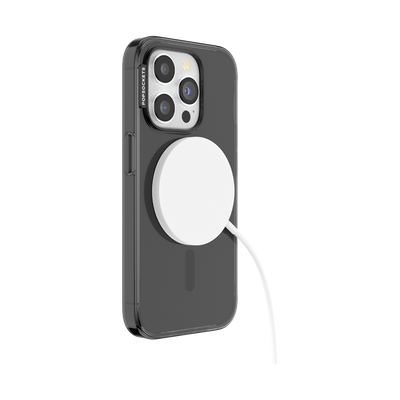 PopSockets - PopCase MagSafe for iPhone 15 Pro - Translucent Black