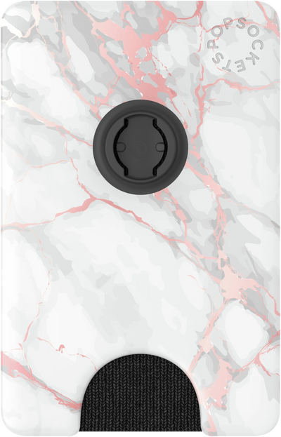 PopSockets - PopWallet+ - Rose Gold Lutz Marble