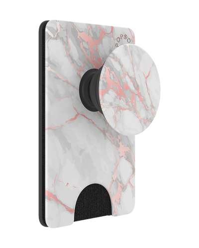 PopSockets - PopWallet+ - Rose Gold Lutz Marble