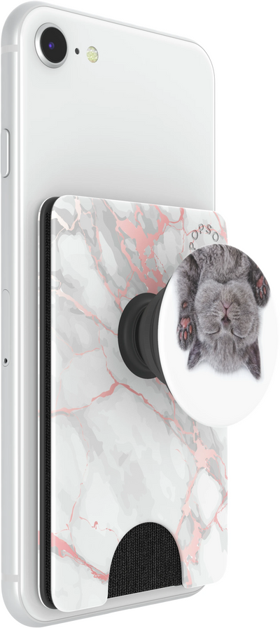 PopSockets - PopWallet+ - Rose Gold Lutz Marble